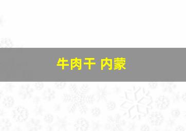 牛肉干 内蒙